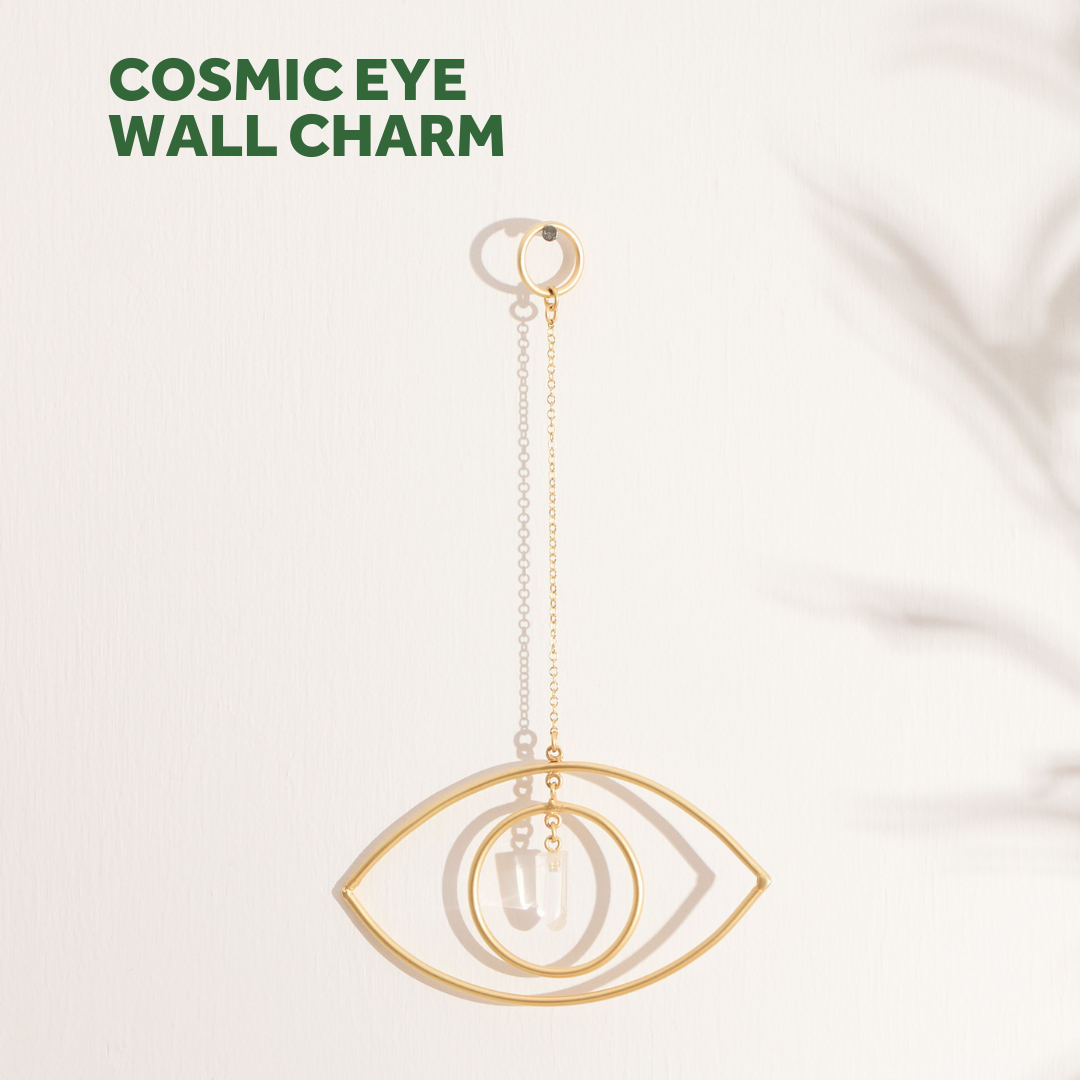 Cosmic Eye Clear Quartz Crystal Wall Charm