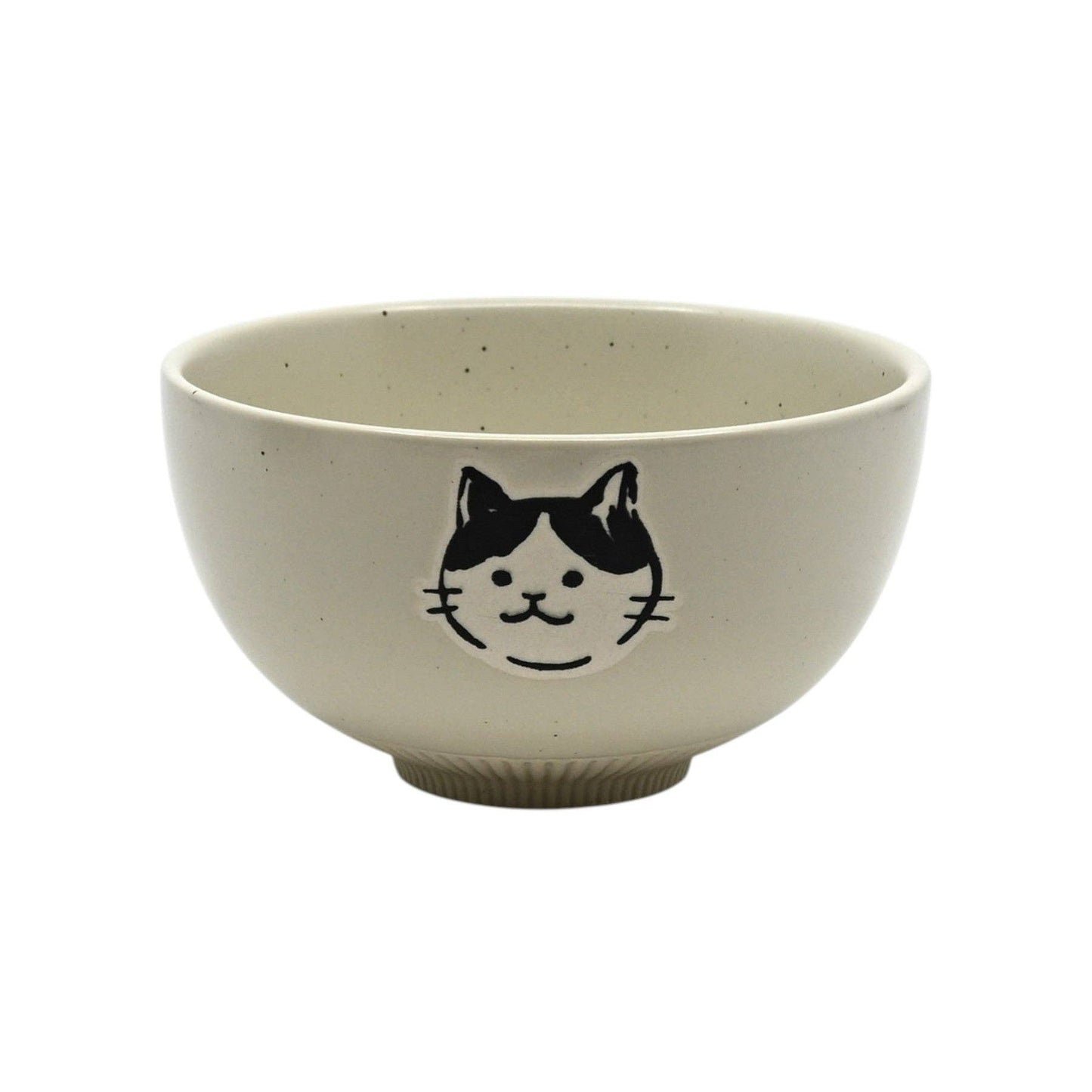 Cat Design 4.5"Dia Porcelain Rice Bowl White (6/48)