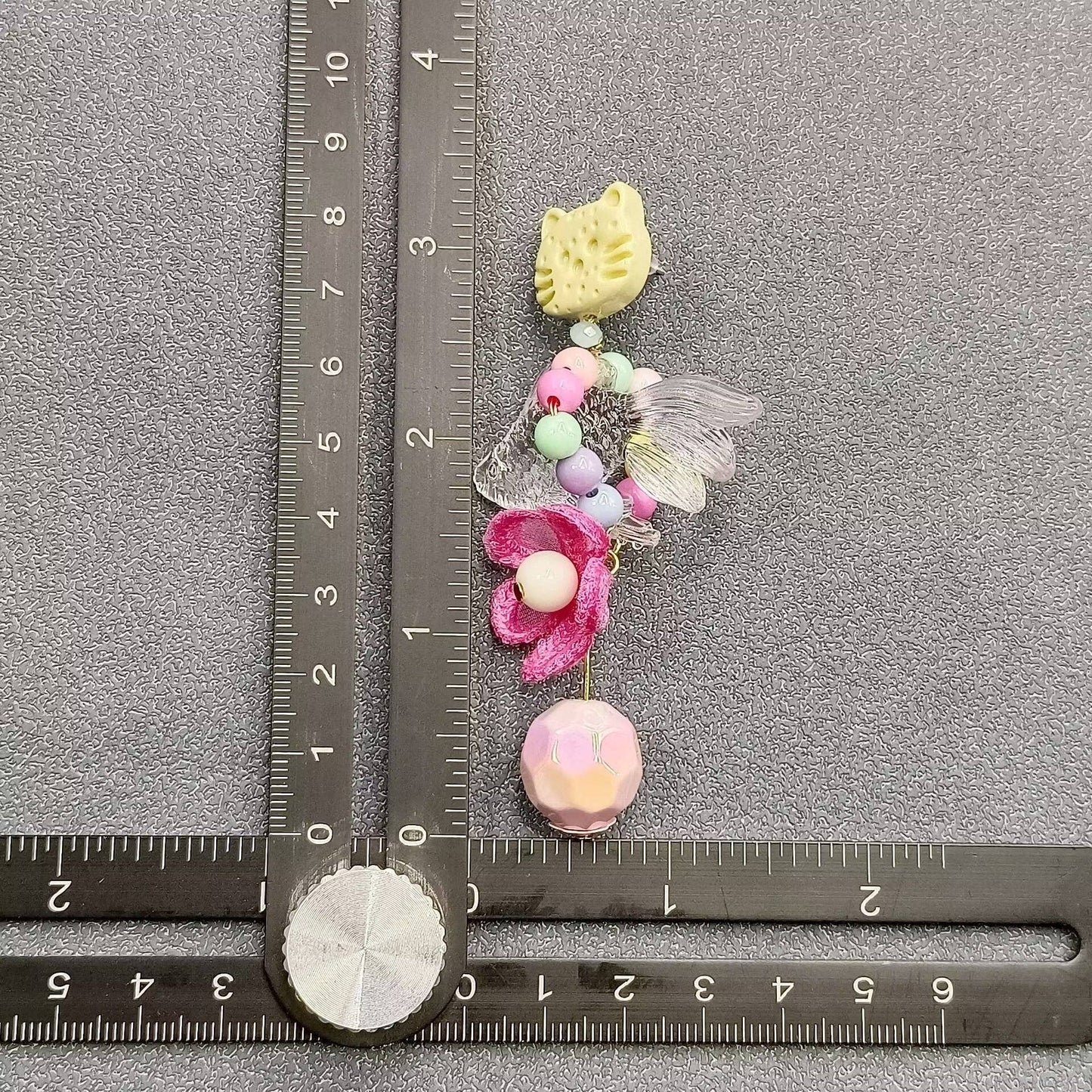 Resin Fish charm Cat Post Earrings - YK