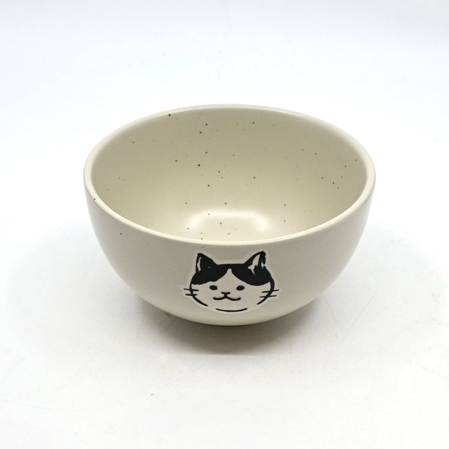 Cat Design 4.5"Dia Porcelain Rice Bowl White (6/48)