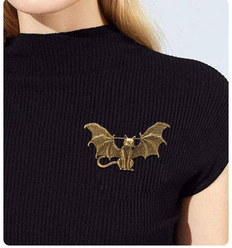 Winged Cat Bat Gold