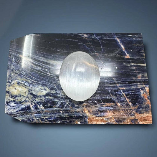 Selenite Palm Stone