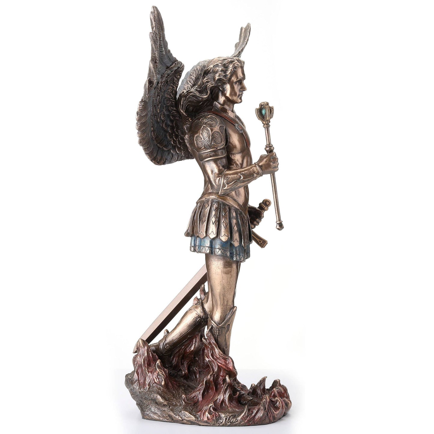 Archangel Saint Michael Holding Scepter and Sword