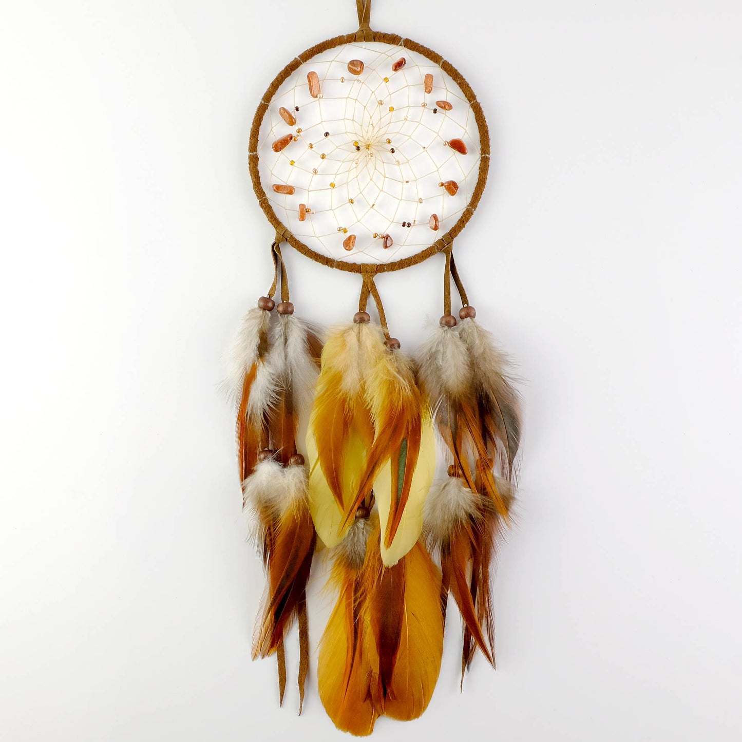 Dream Catcher - 5" Brown Ombre Beaded Dream Catcher