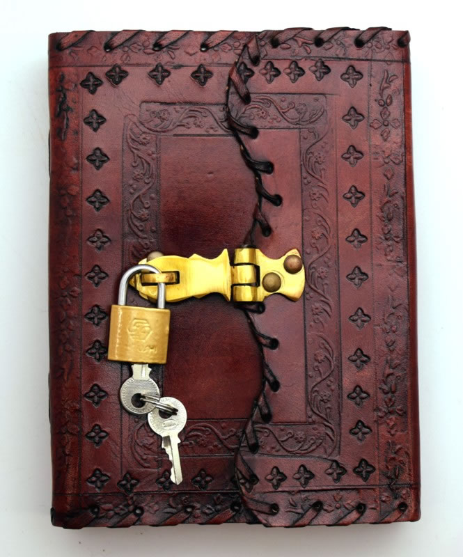 Leather Journal 45 - Lock and Key
