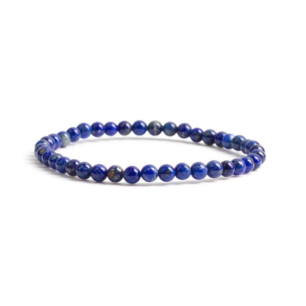 Energy Beads- 4mm Lapis Lazuli - Beaded Bracelet