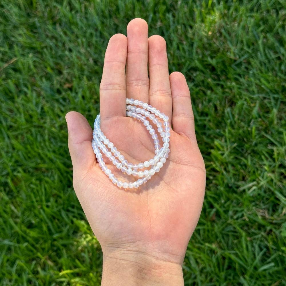 Crystal Bracelet - 4mm Opalite, pack of 5