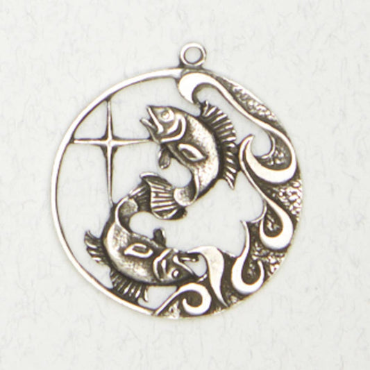 Nirvana - Zodiac Pendant - Pisces: Pewter