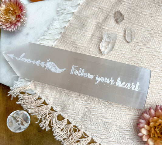 Crystal Charging and Cleansing Arrow: "Follow Your Heart"