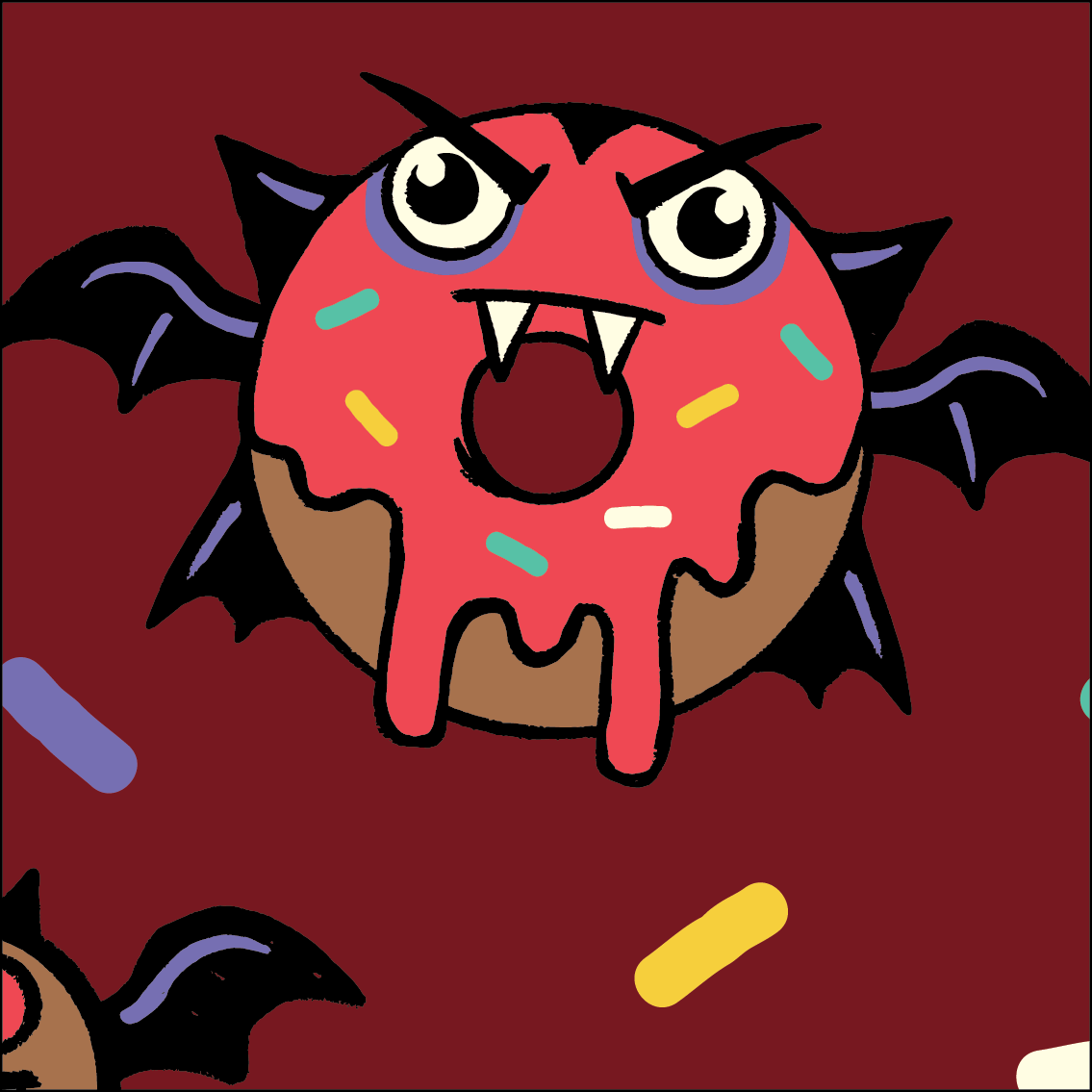 Foot Clothes - Vampire Donut Crew Socks