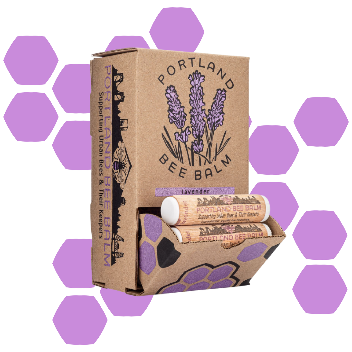 Portland Bee Balm - Oregon Lavender Beeswax Lip Balm - Organic