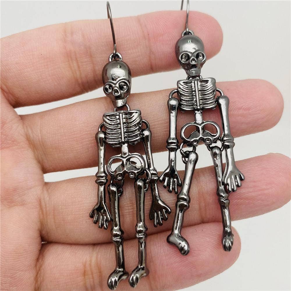 Body Skeleton Retro Skull DangleEarrings - GT: HQEF-0569