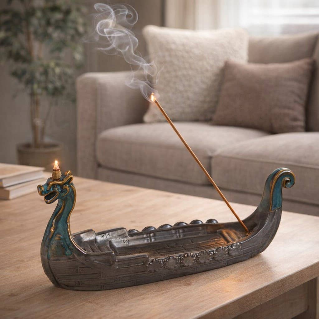 Ceramic Incense Holder - Viking Ship