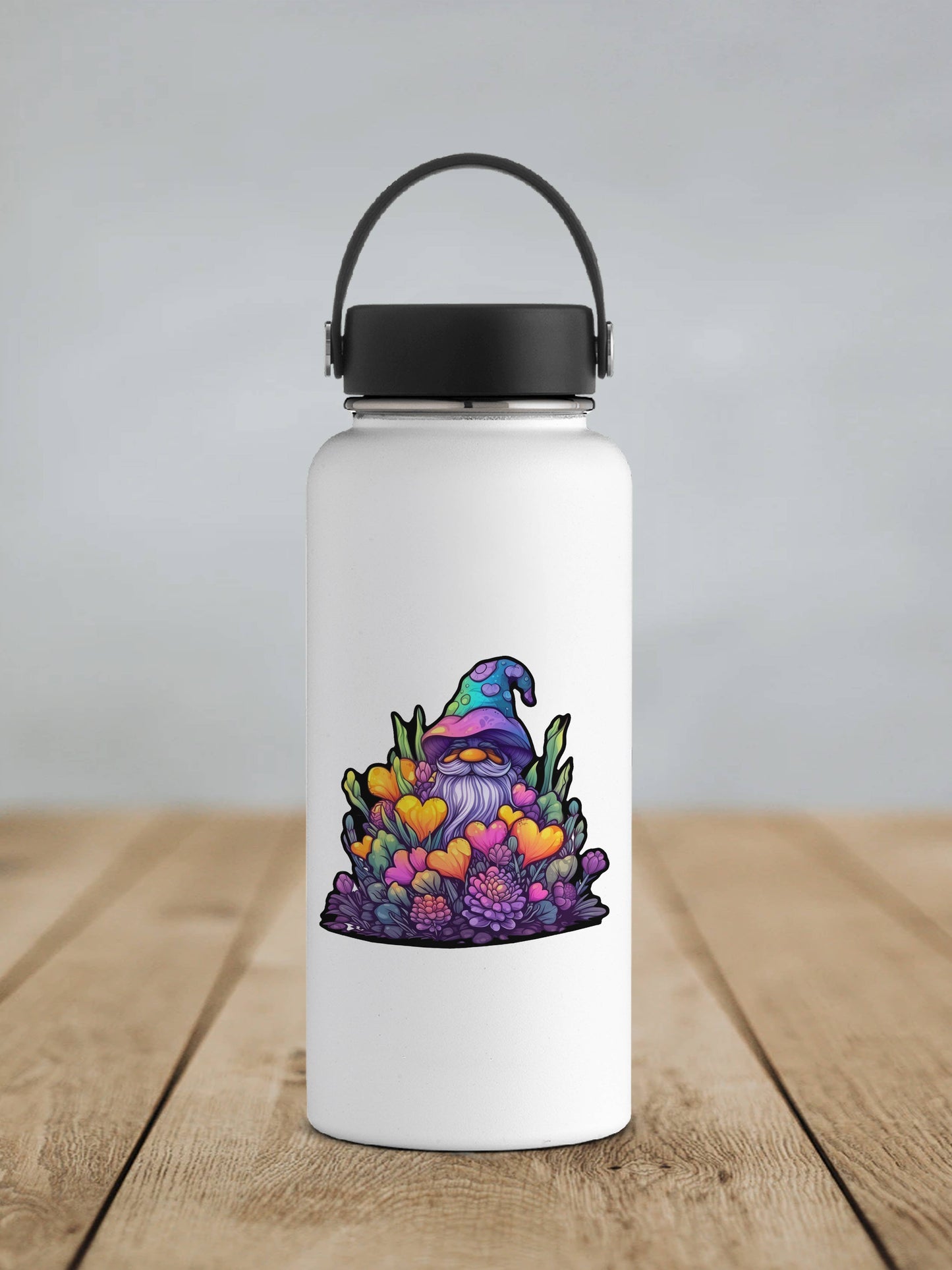 Stickers OZ - Colorful Gnome in the Flowers