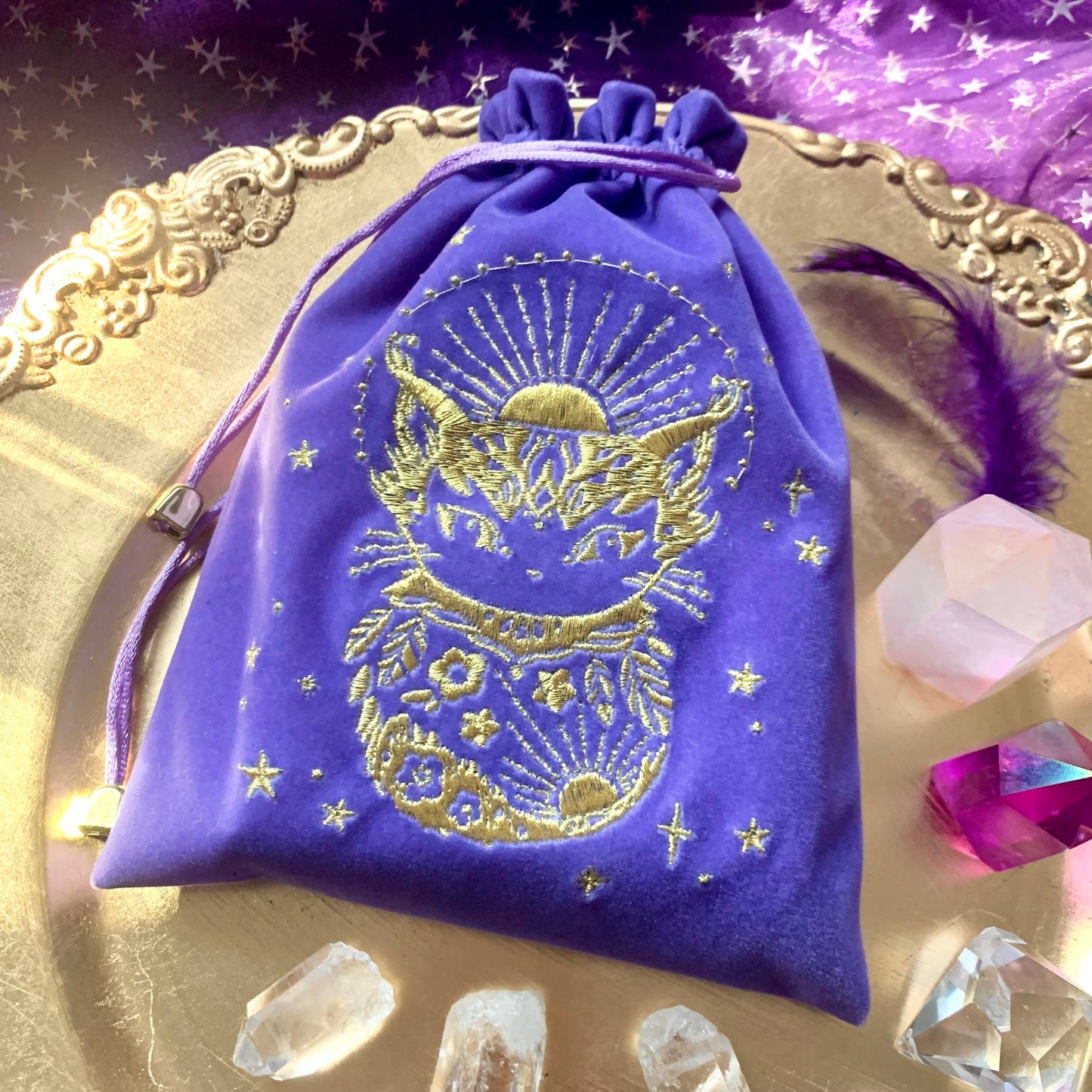 Sun Cat Tarot Pouch