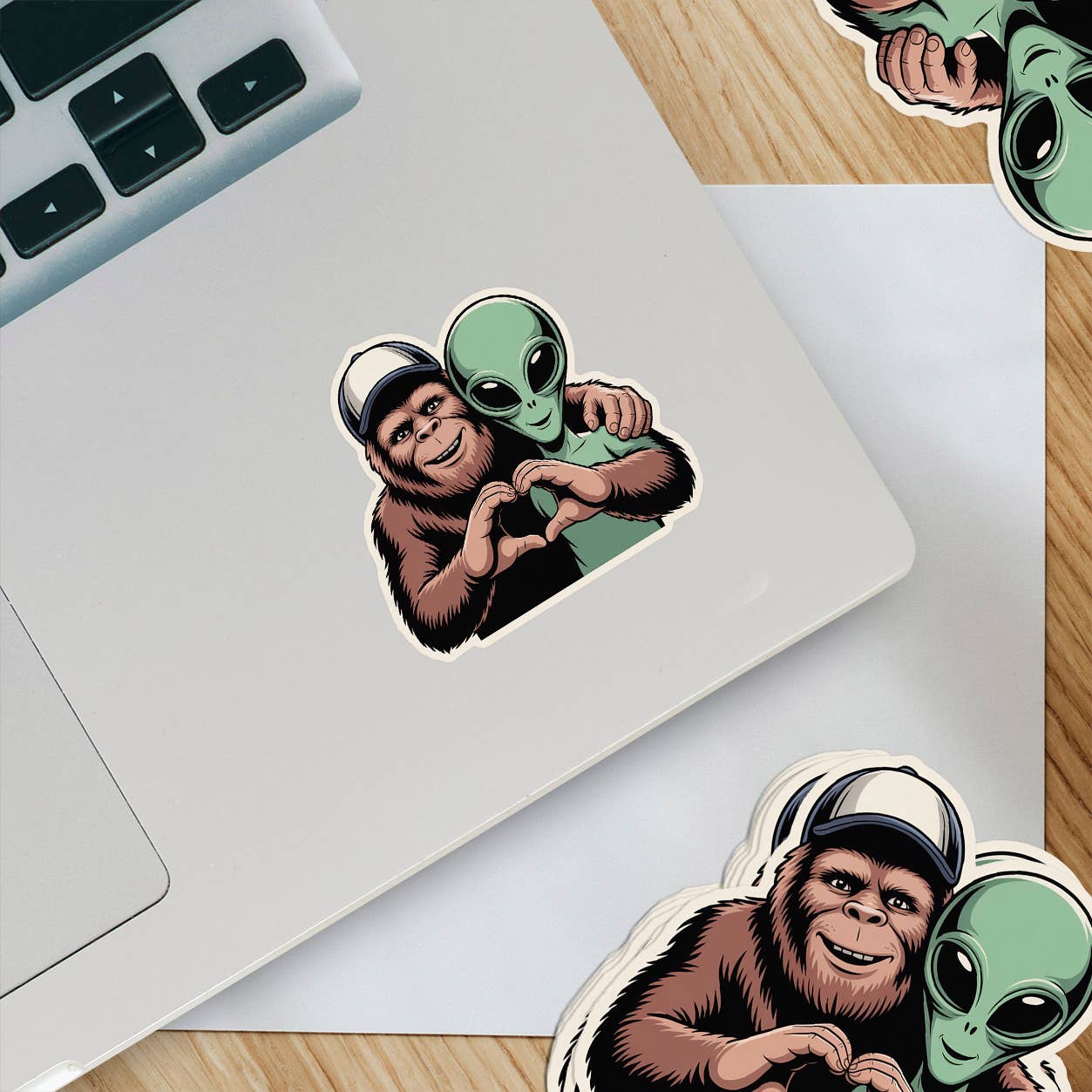 Stickers - OZ - Bigfoot and Alien Love