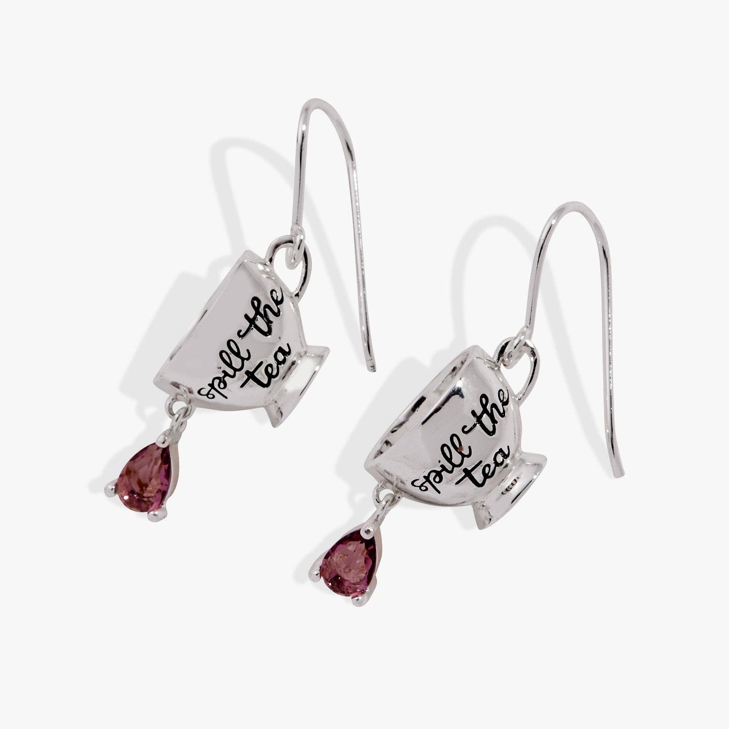 Earrings - 'Spill the Tea' Cup Drop Earrings: Gold