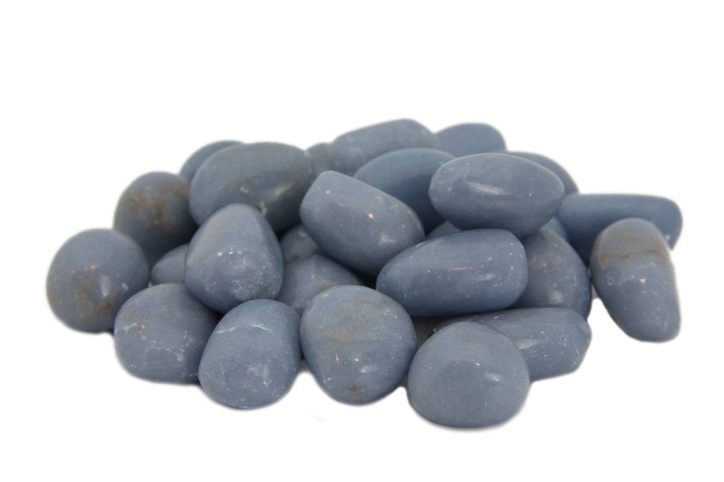 Angelite Tumbled Stones - 1 lb: 30 - 44 pcs per 1 lb bag