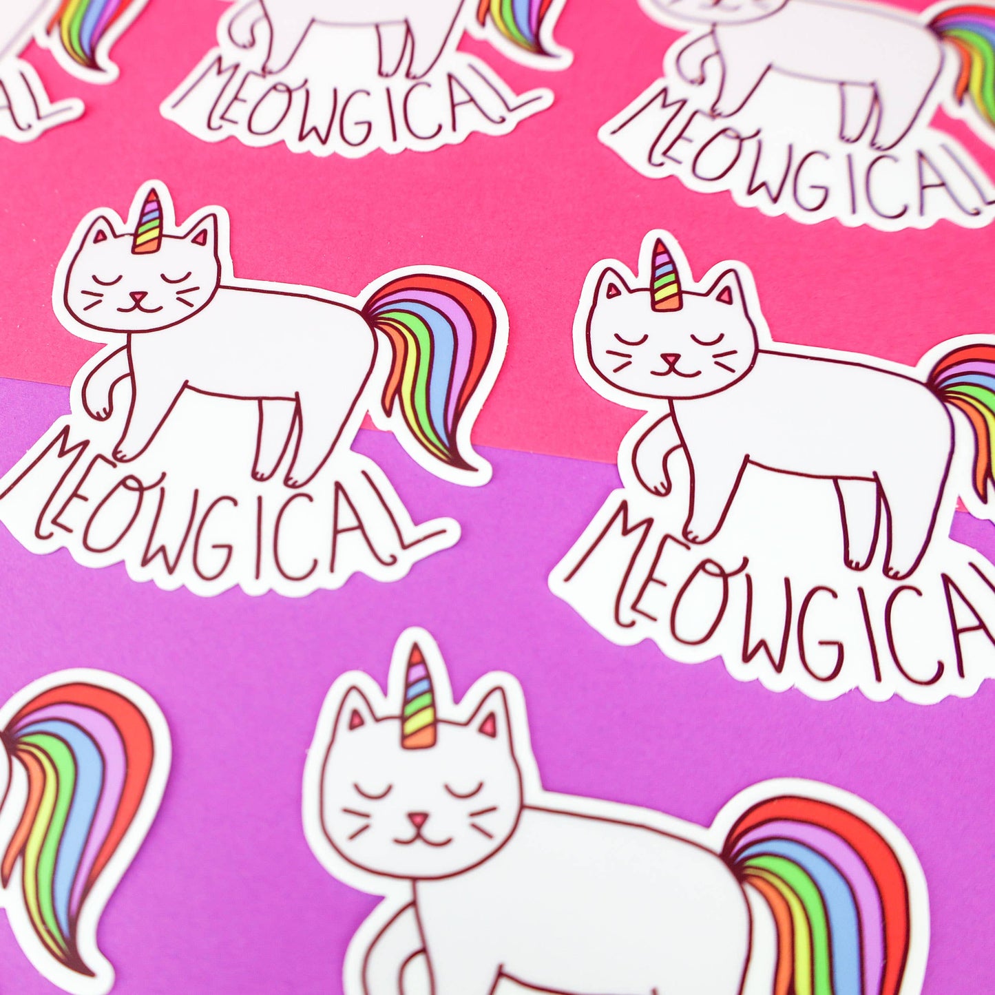 Stickers - TS - Meowgical Magical Cat Rainbow