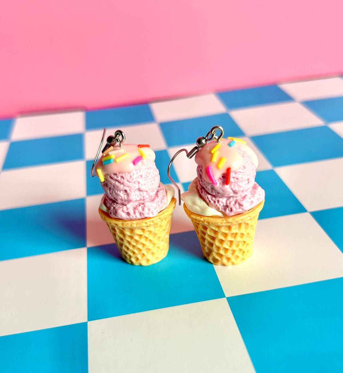Ice Cream Earrings Food Earrings Funky Earrings Fun Earrings