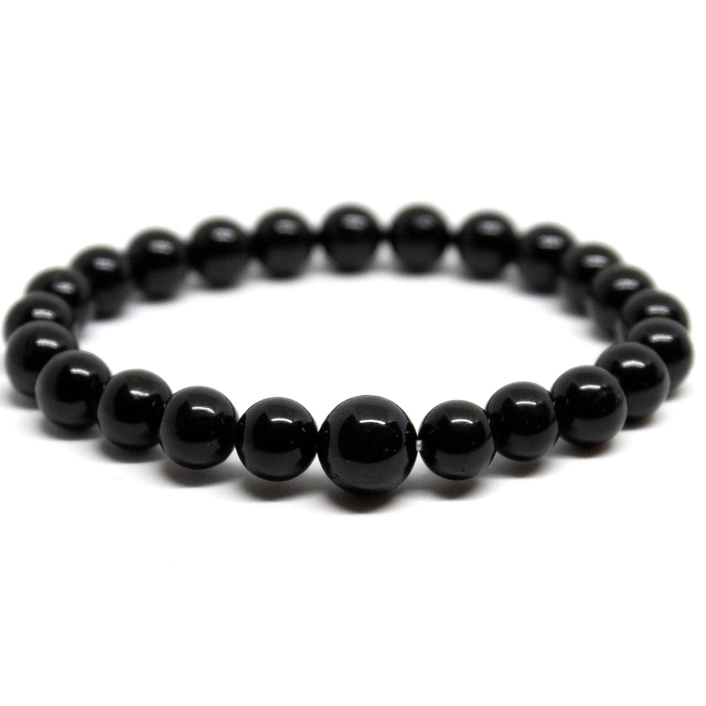 Black Obsidian  Beaded Bracelet - Wrist Mala 8mm