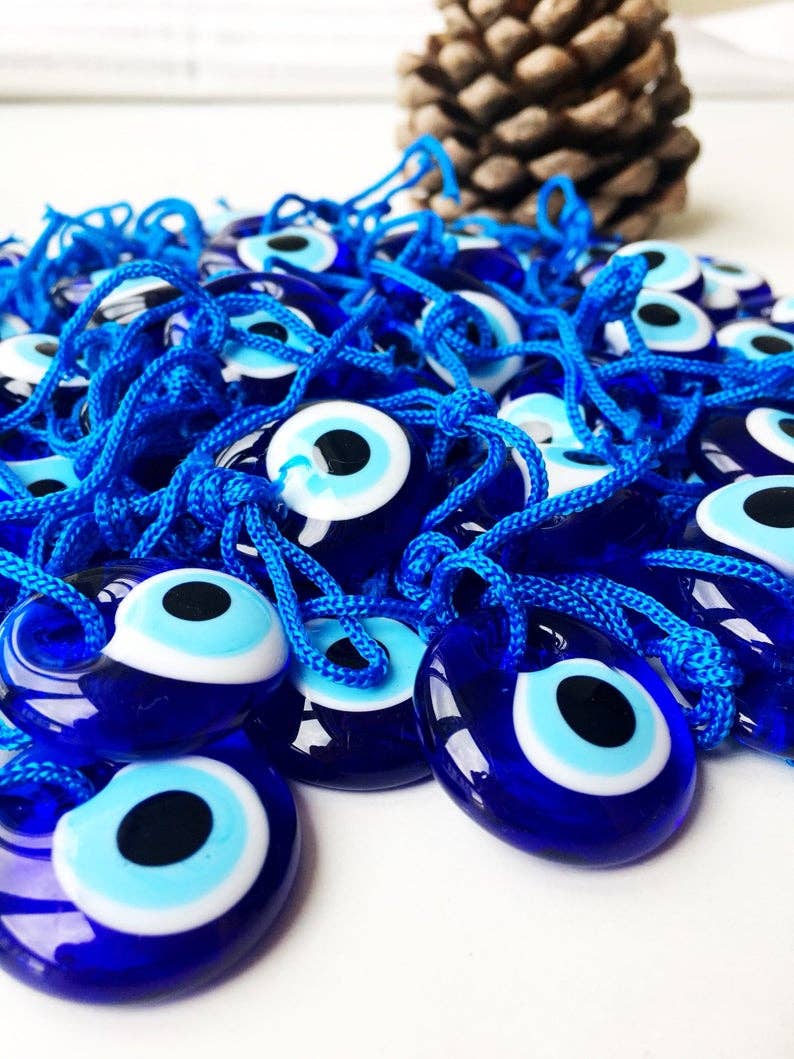 Blue Glass Evil Eye Charm (not on card)