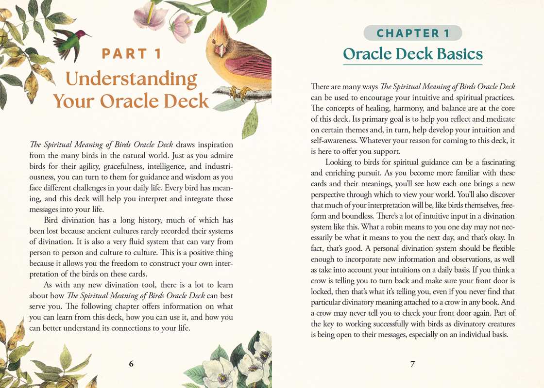 Spiritual Meaning of Birds Oracle Deck by Arin Murphy-Hiscock