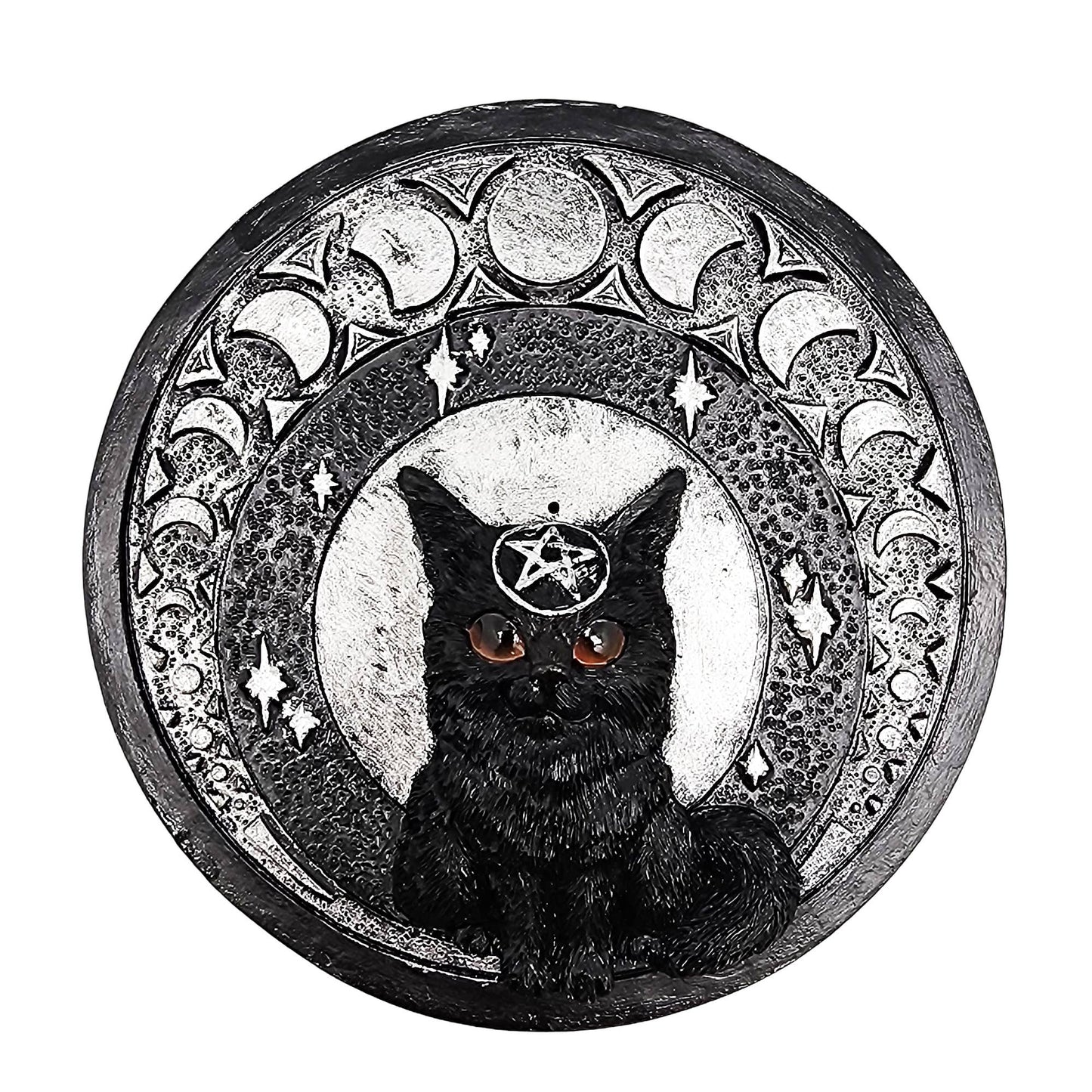 Black Cat Moons Incense Burner