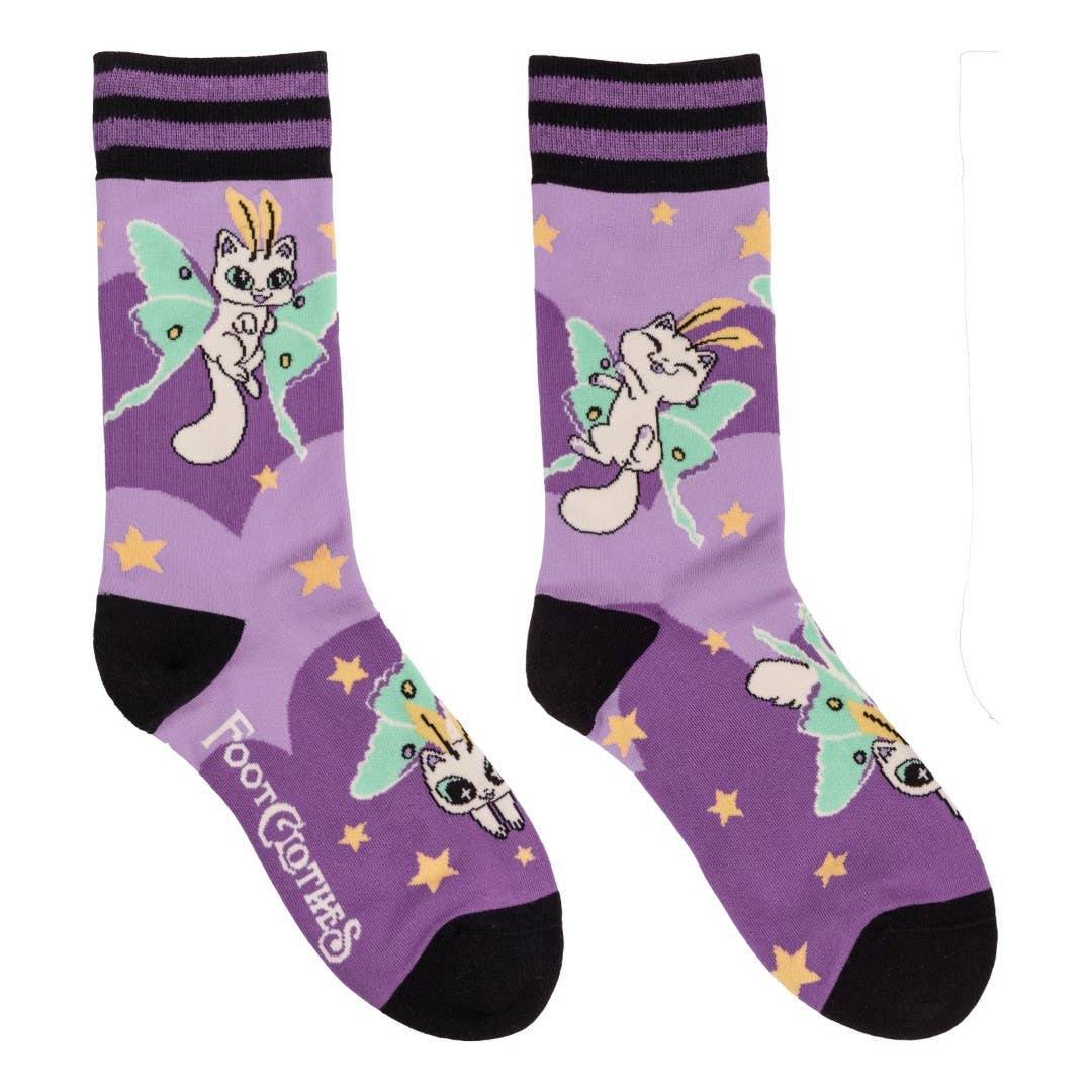 Foot Clothes - Kitty Moths Crew Socks