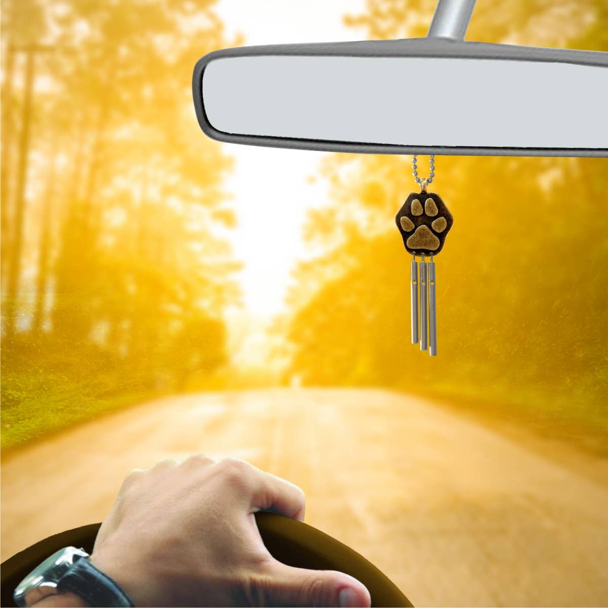 Jacob's Musical Car Charm Chime, Paw Print