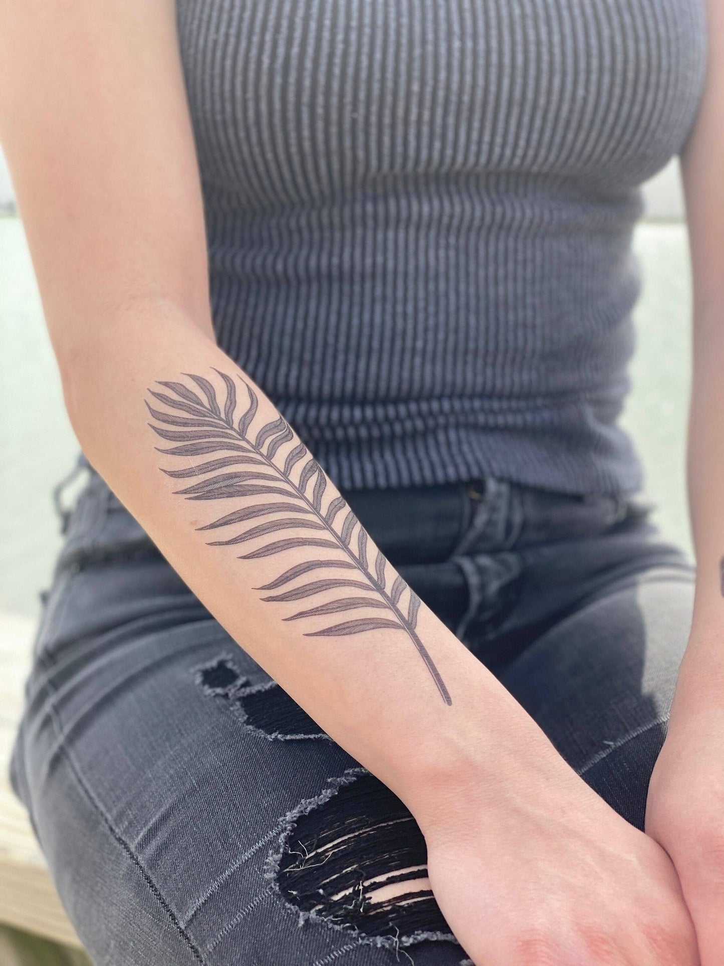 Nature Tats - Palm Leaf Temporary Tattoo: 1-Pack