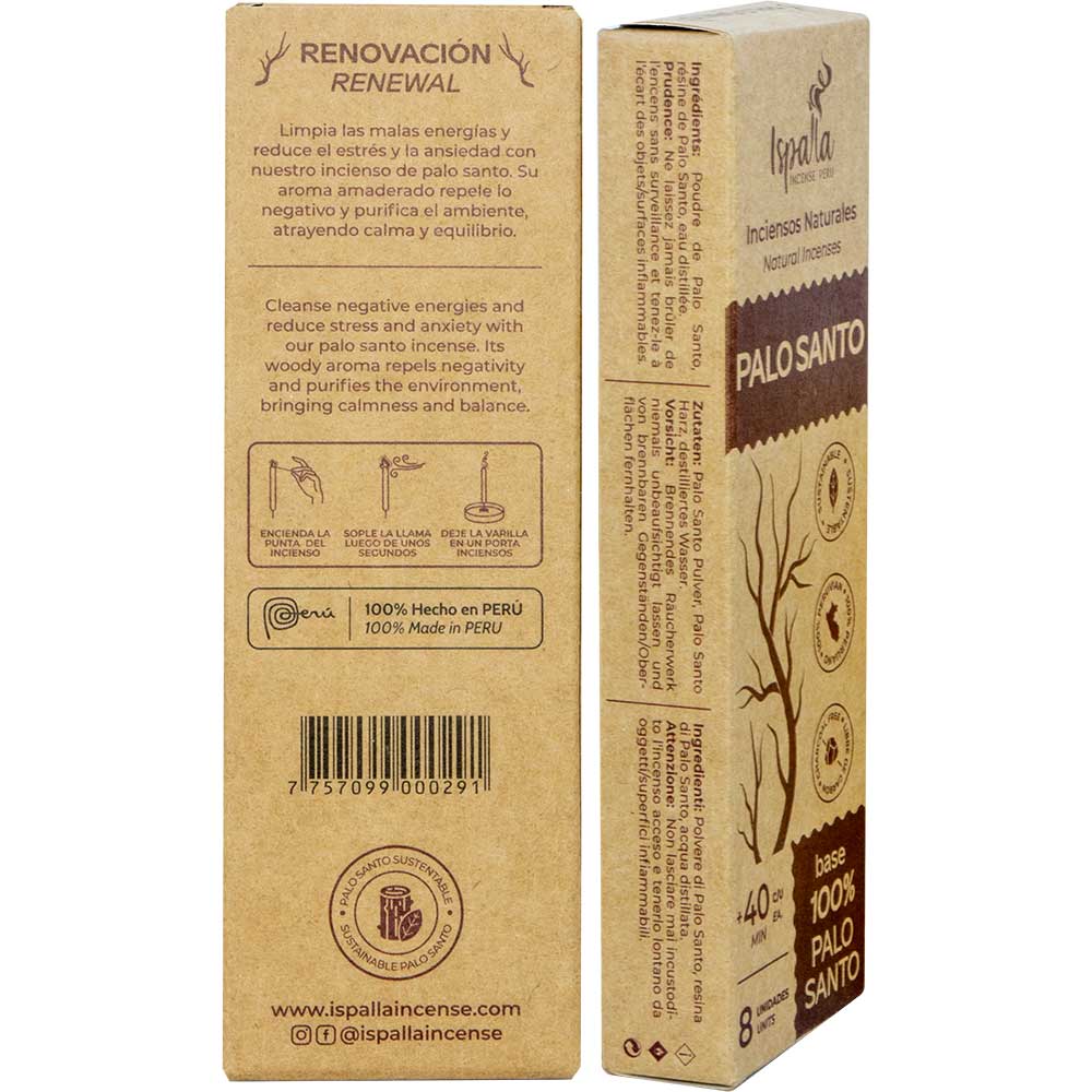 Ispalla Natural Incense - Palo Santo (8 Sticks): Palo Santo