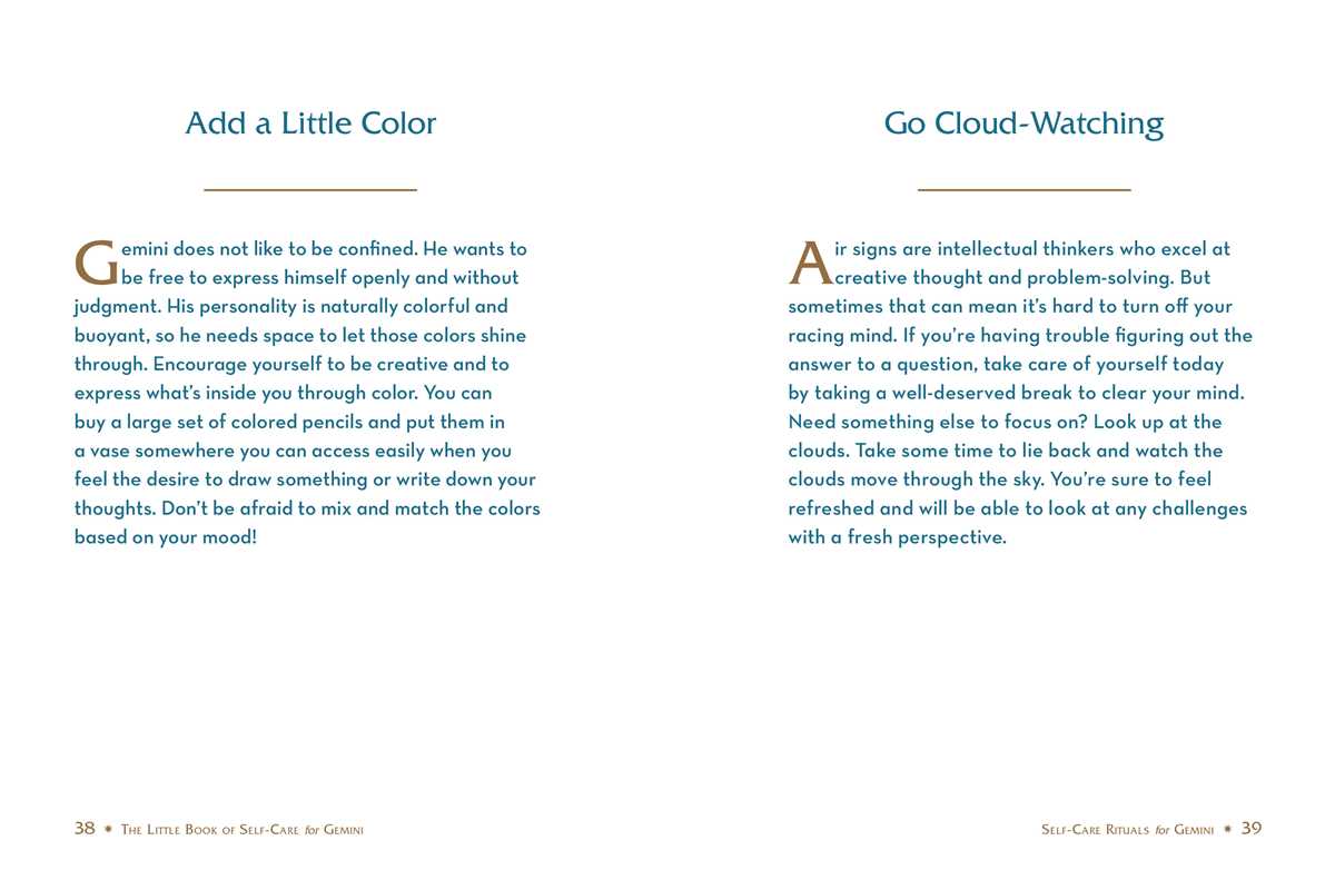 Little Book of Self-Care for Gemini by Constance Stellas: Hardcover