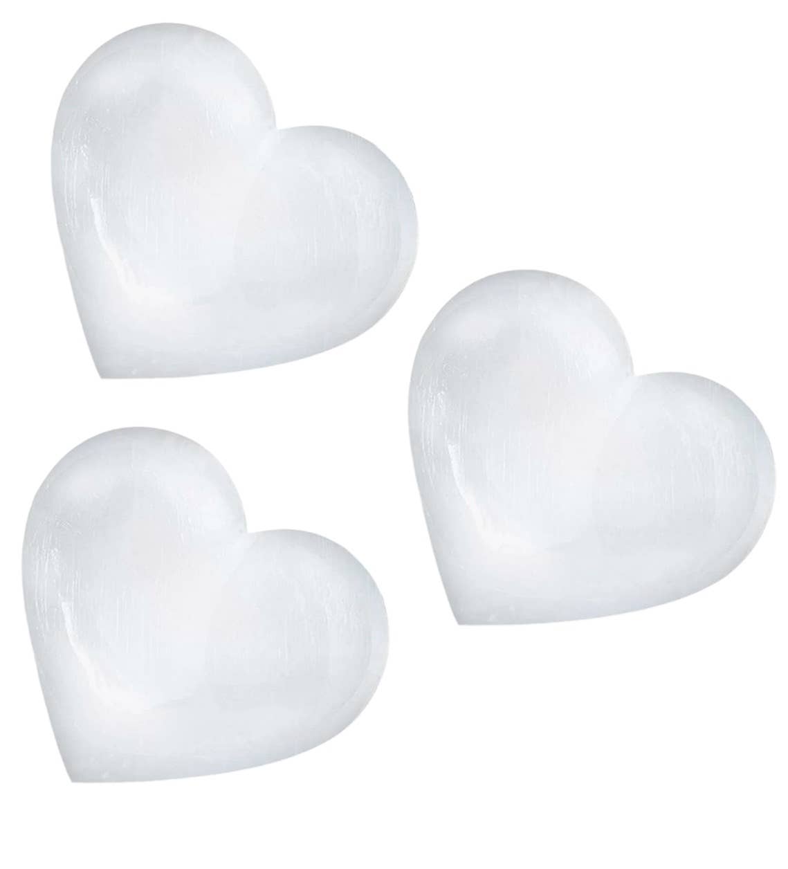 Selenite Hearts: White / 8cm