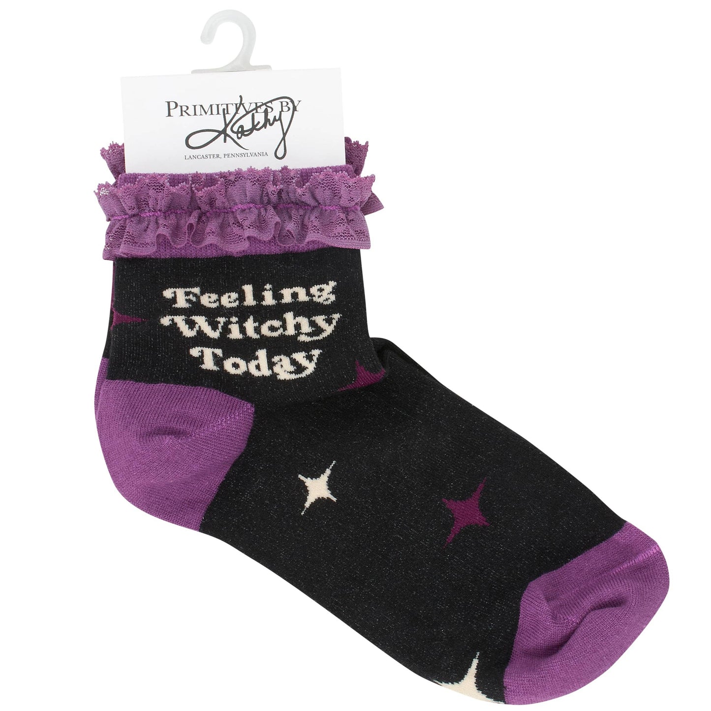 Socks - Feeling Witchy Today - Primitives by Kathy