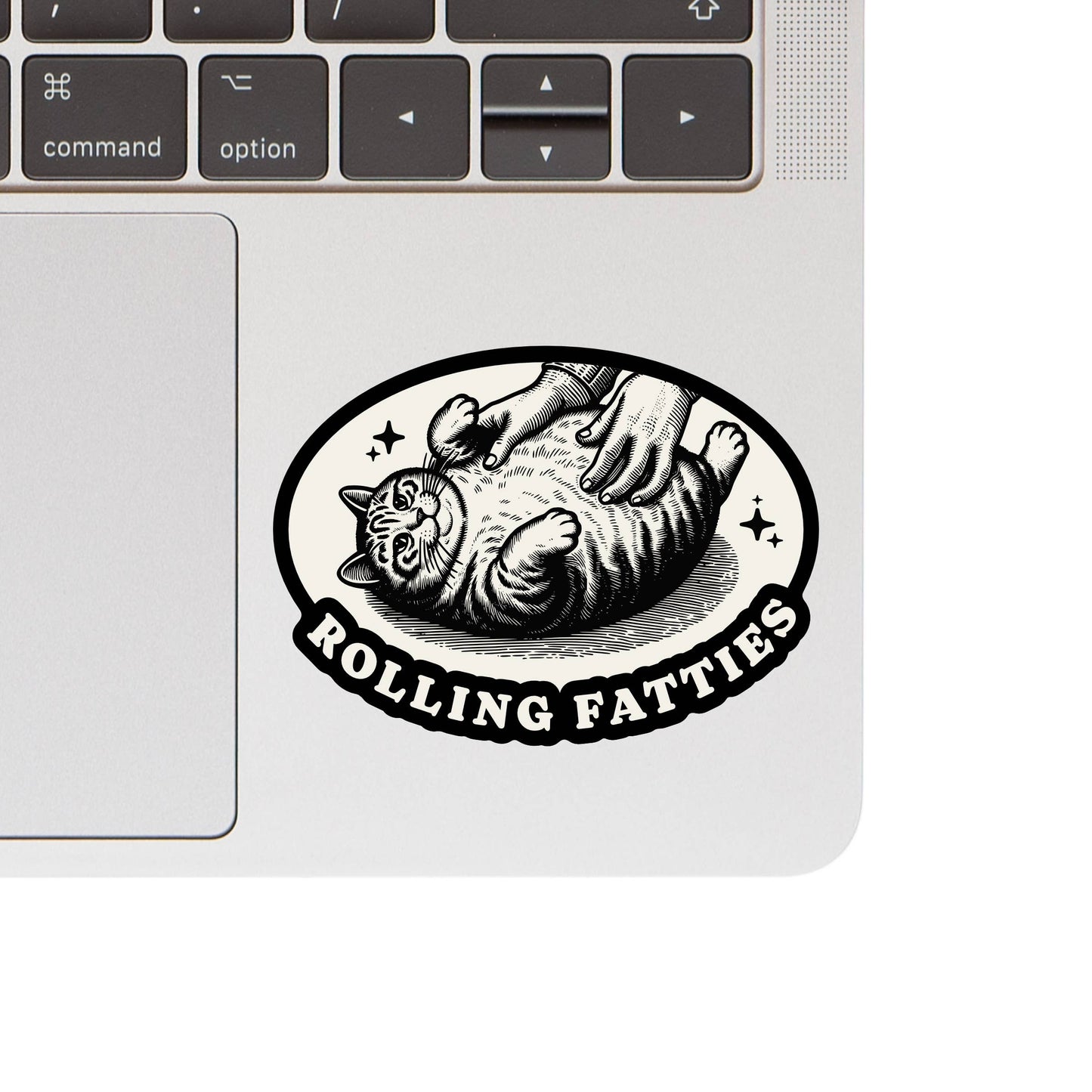 JM Stickers - Fat Cat Feline Kitty Funny Humor High Quality Vinyl Sticker