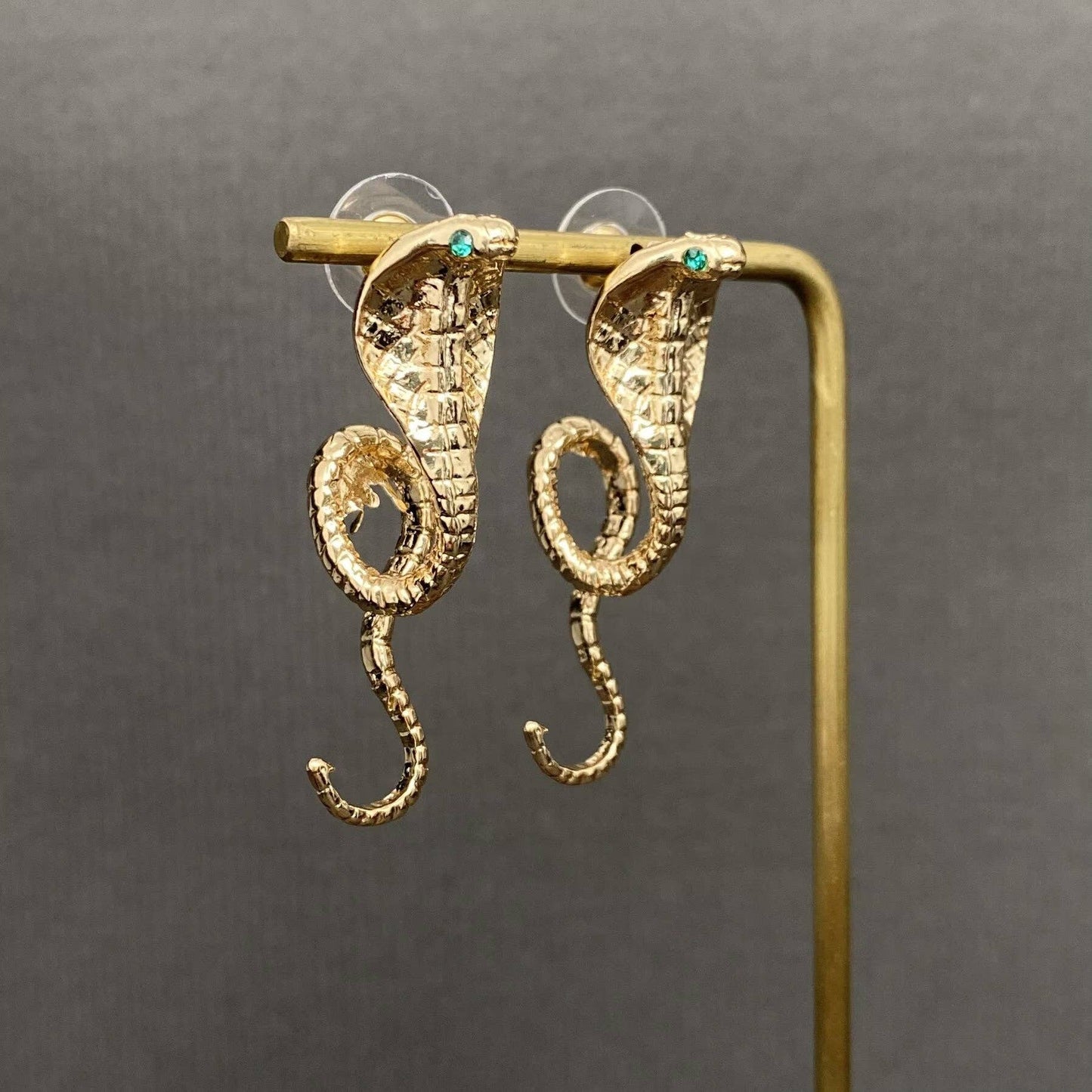 Cobra Snake Stud Earrings