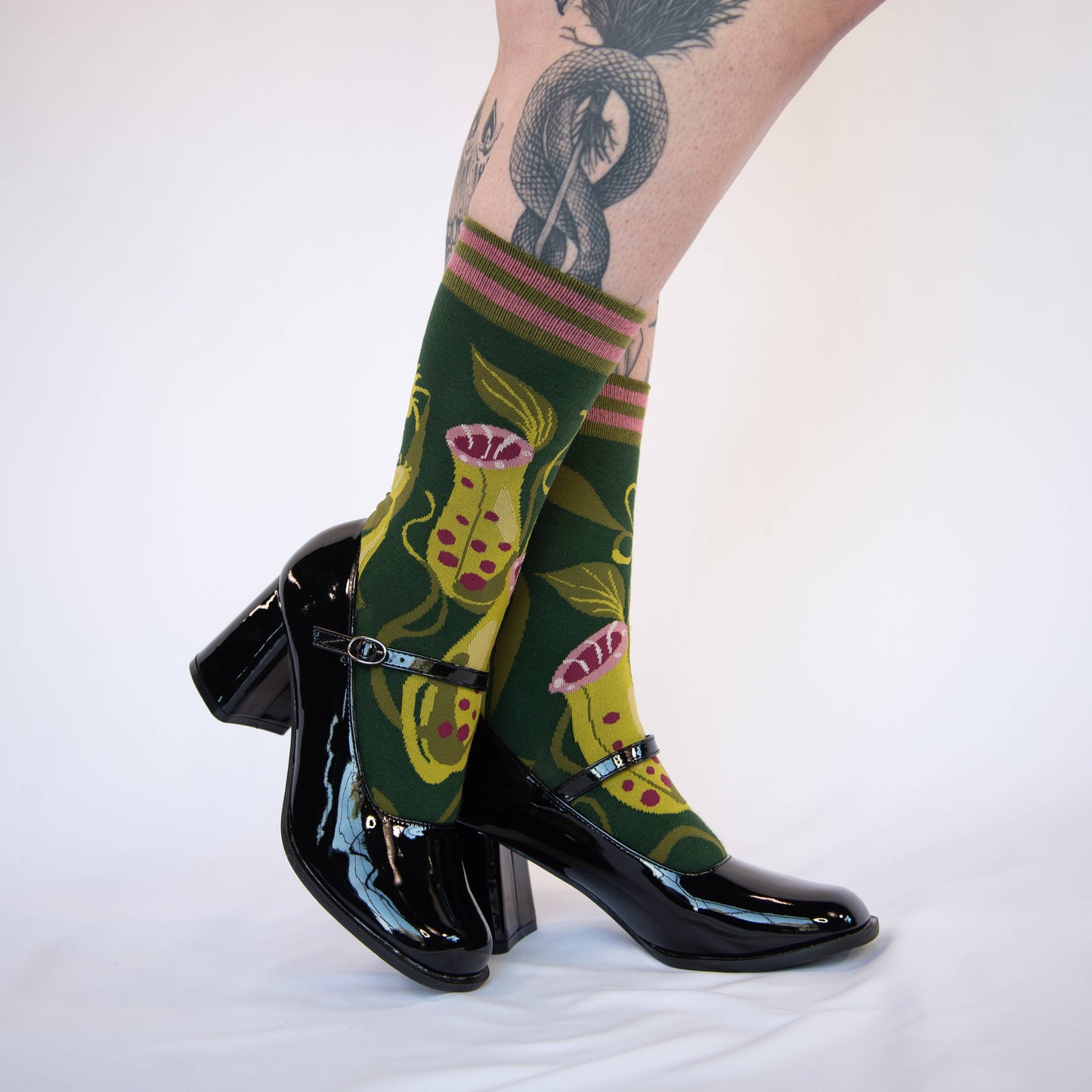 Socks - Foot Clothes - Pitcher Plant Crew Socks