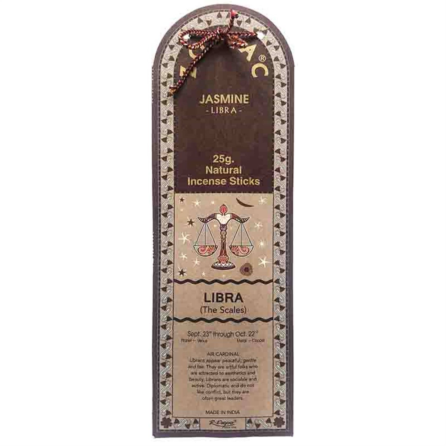 Zodiac Natural Incense- Libra: Jasmine / 25 g.