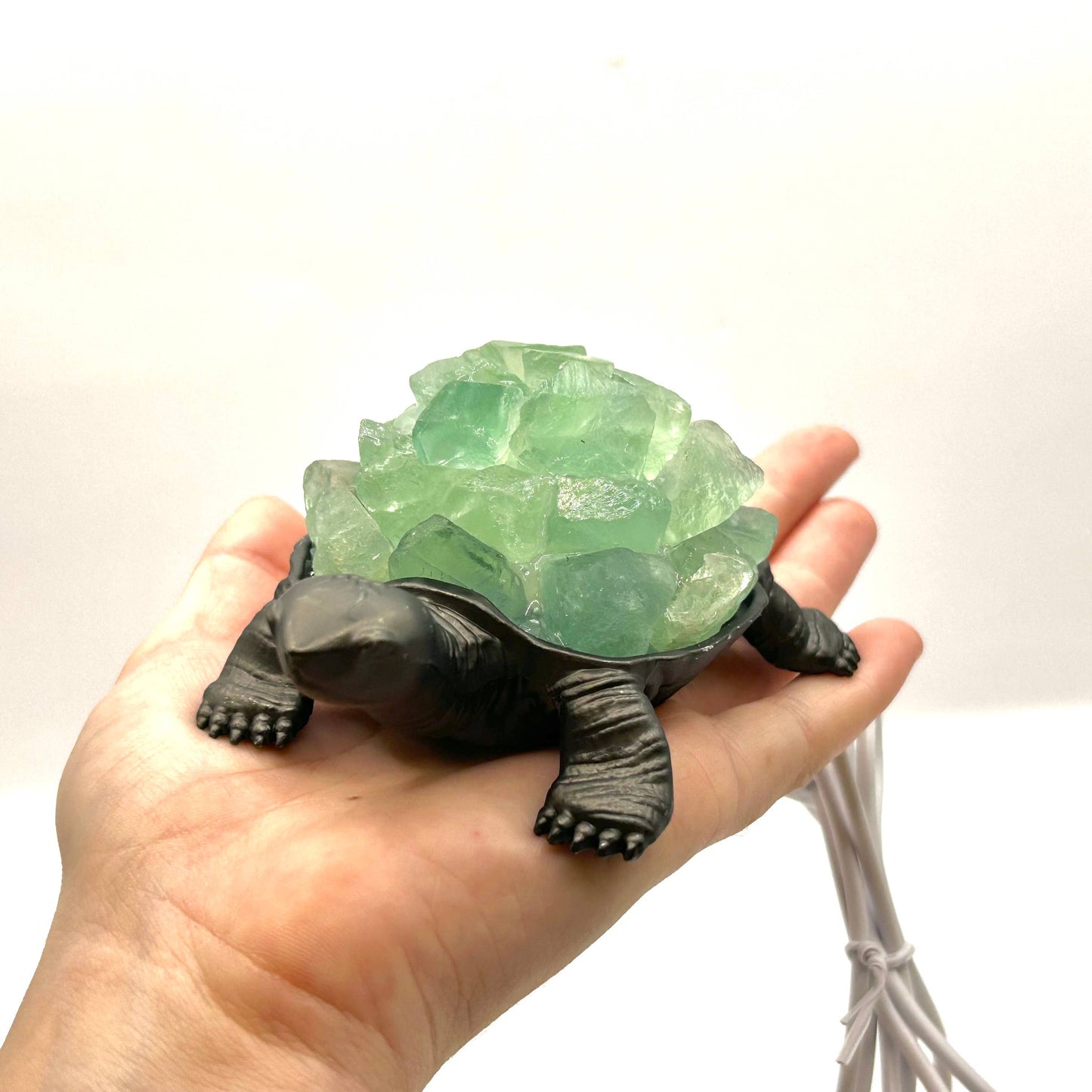 Turtle Gemstone Night Light : 4 Amethyst & 2 Fluorite
