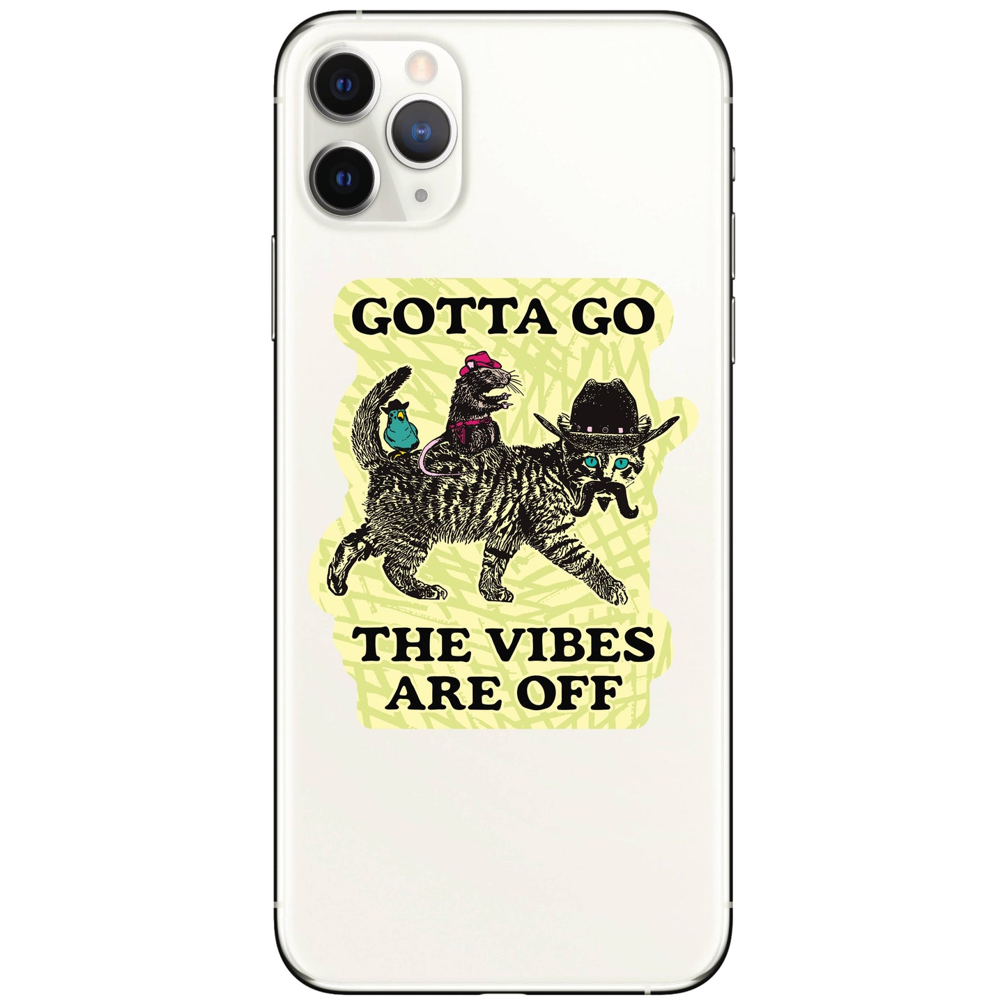 JM Stickers - Vintage Cute Funny Animal Vibes High Quality Vinyl Sticker