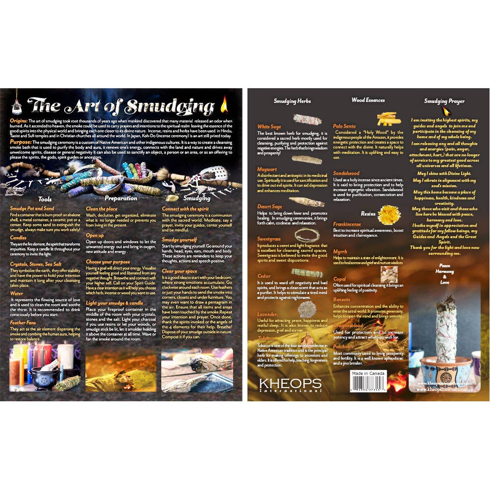 Information Chart English Art of Smudging (Each)