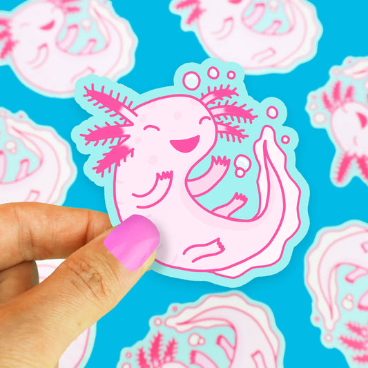 Stickers - TS - Axolotl Pink Amphibian Cute