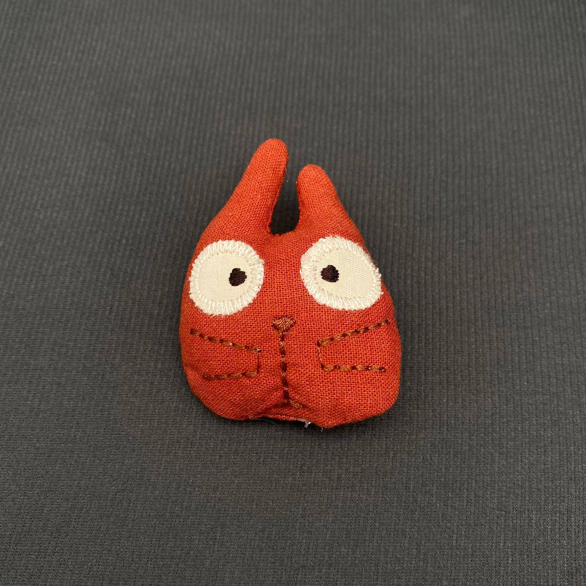 Funny Cat Head Linen-cotton Cloth Cartoon Brooch: Yellow