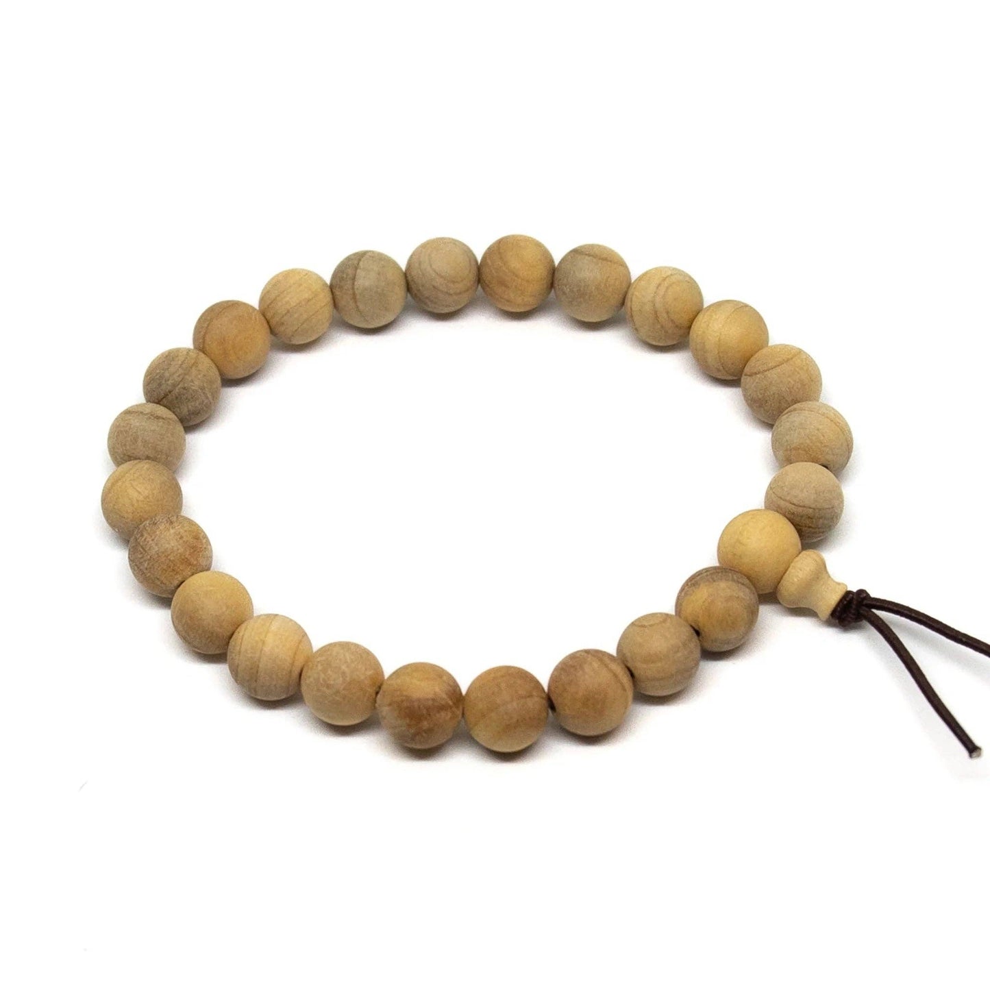 Beaded Bracelet - Cypress Wood - Wrist Mala - 10mm