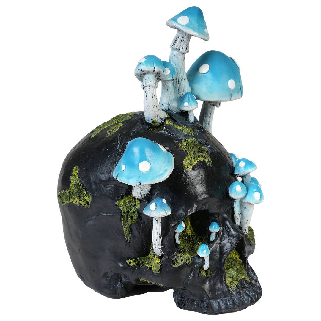 Black Skull with Mushroom