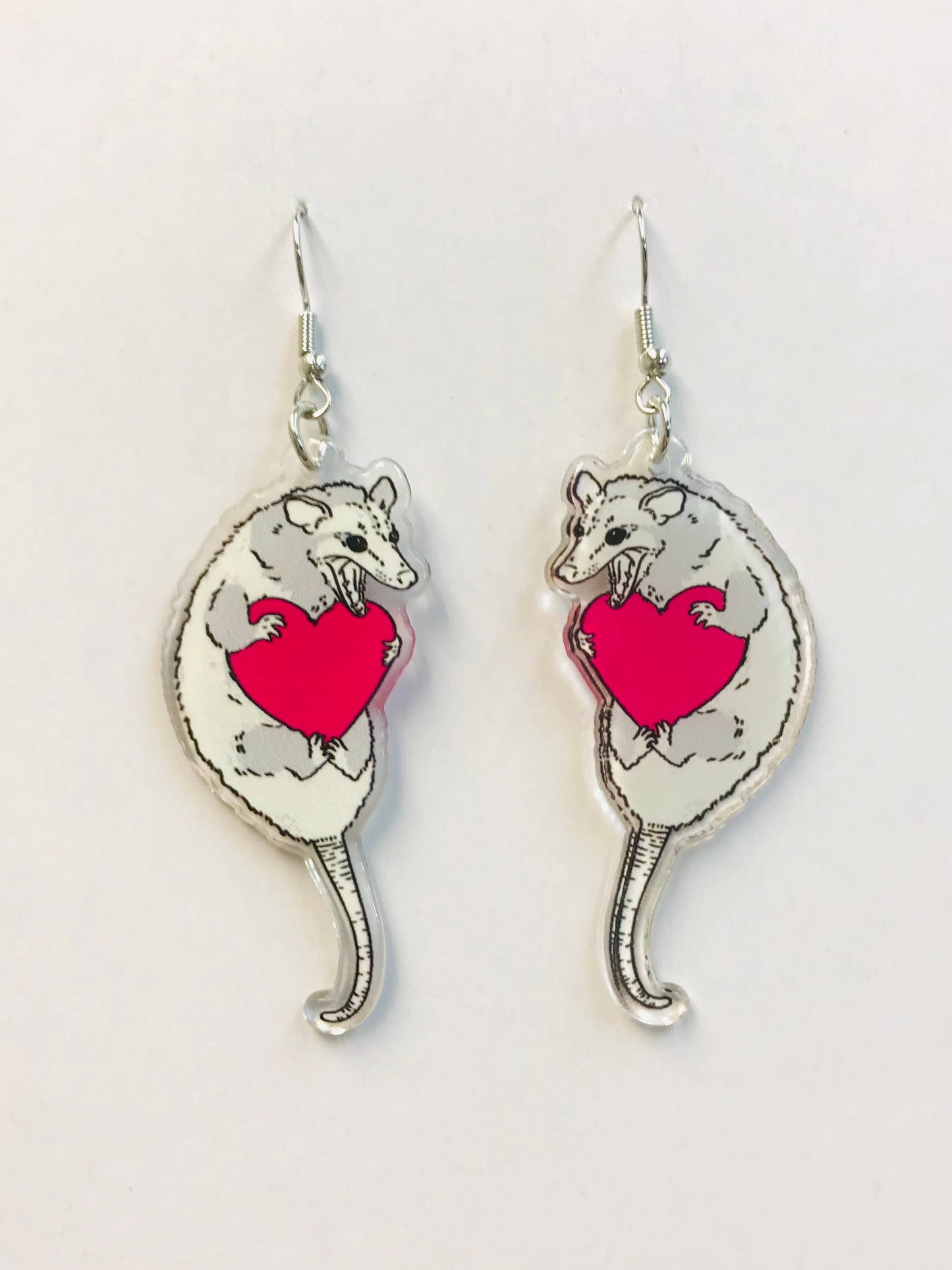 Banjo Cat Earrings, Acrylic Earrings: Banjo Cat