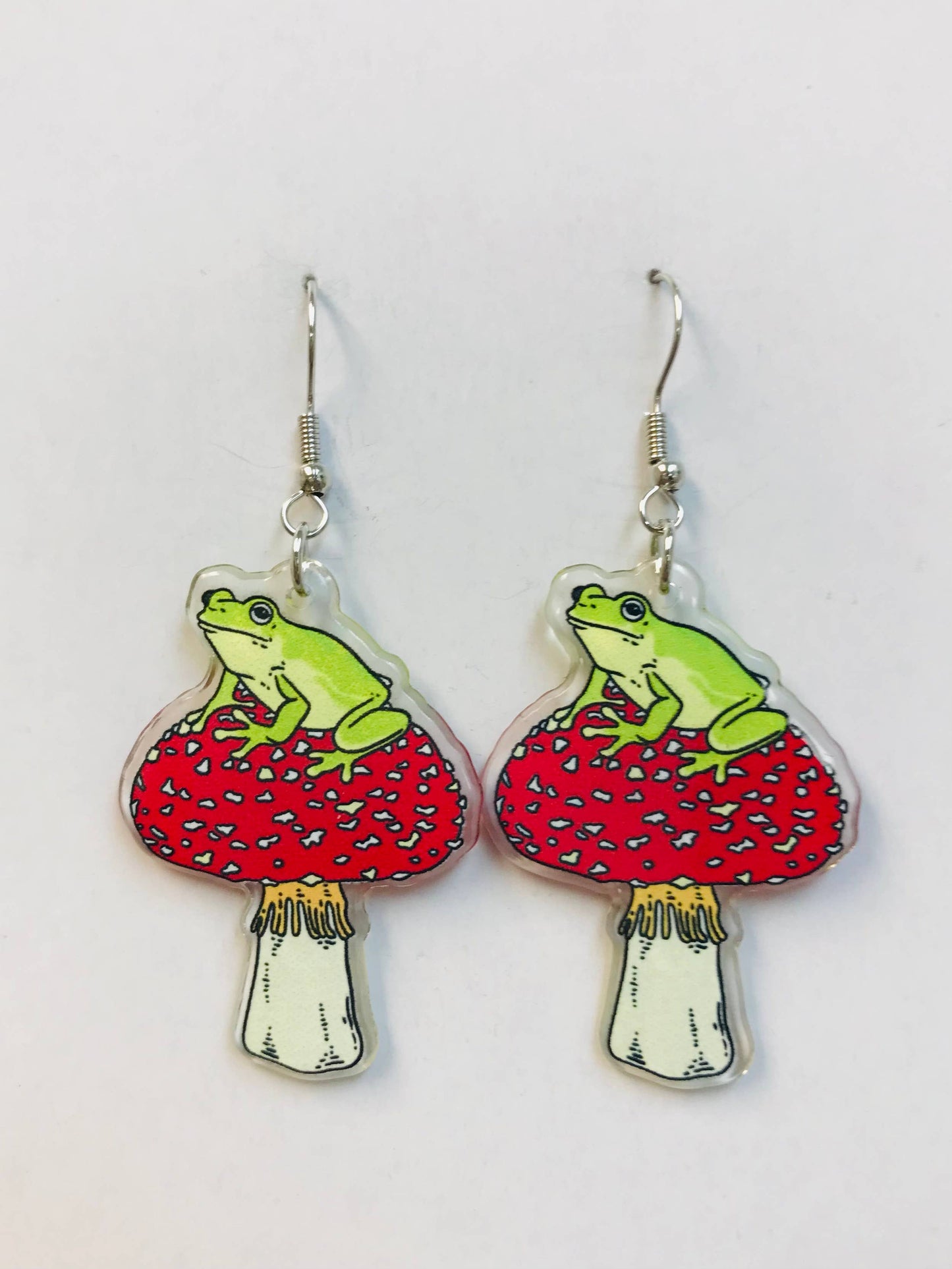 Banjo Cat Earrings, Acrylic Earrings: Banjo Cat