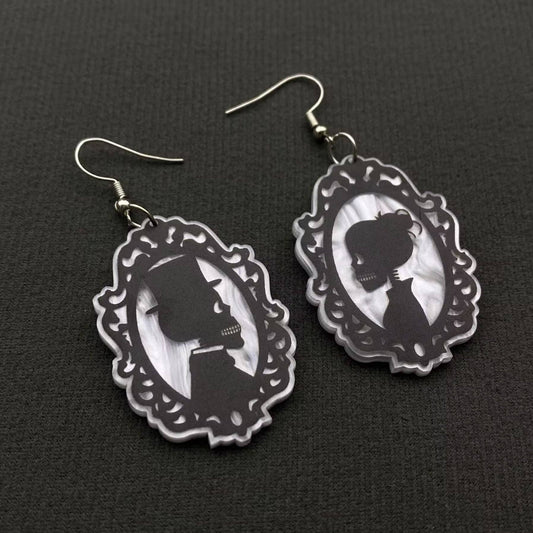 Earrings - Acrylic Ghost Couple Dangle