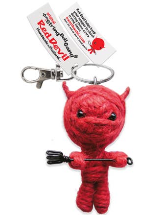 String Doll - Red Devil Keychain